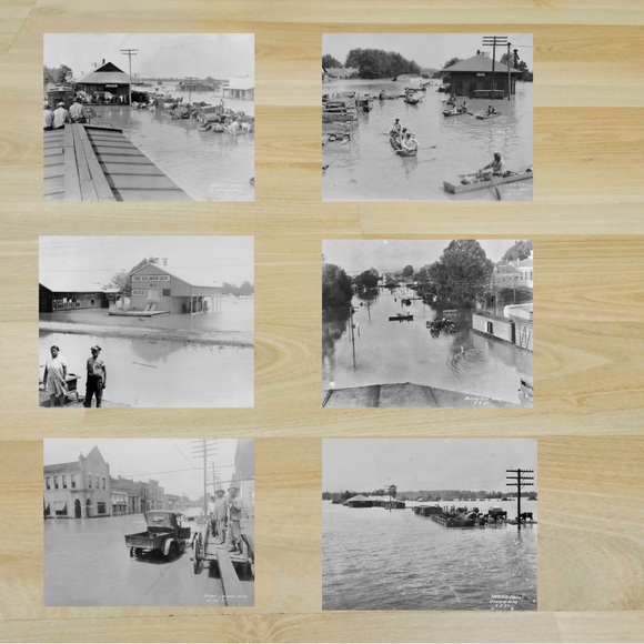 Other - 1927 Mississippi River Flood in Onward,MS 6pc Set 8x10 Photos